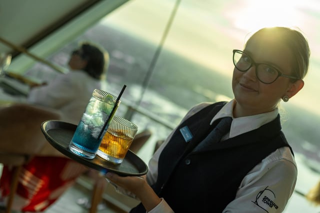 The Spinnaker Tower’s Sky Bar opened for business in June, with guests invited to drink cocktails against a stunning panoramic backdrop above Portsmouth.