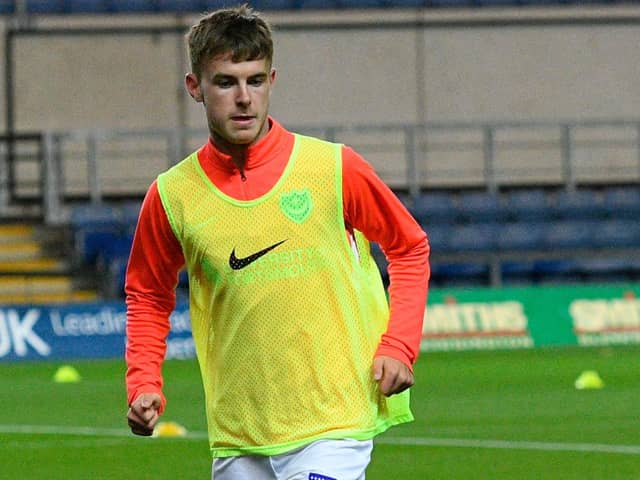 Harvey Rew could feature for a Pompey XI at AFC Portchester on Saturday. Picture: Graham Hunt