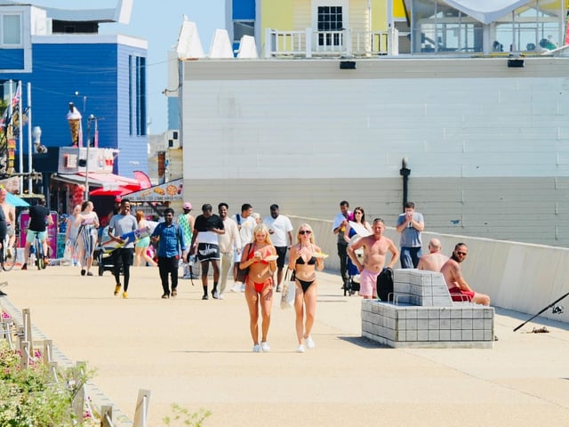 Summer scenes at Clarence Pier