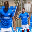 Pompey newcomer Zak Swanson in action against Qatar SC in Murcia, Spain, last week. Picture: Portsmouth FC