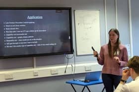 Alice Cottrell speaking about her experiences with the HSDC Careers Team and as an apprentice for KPMG.