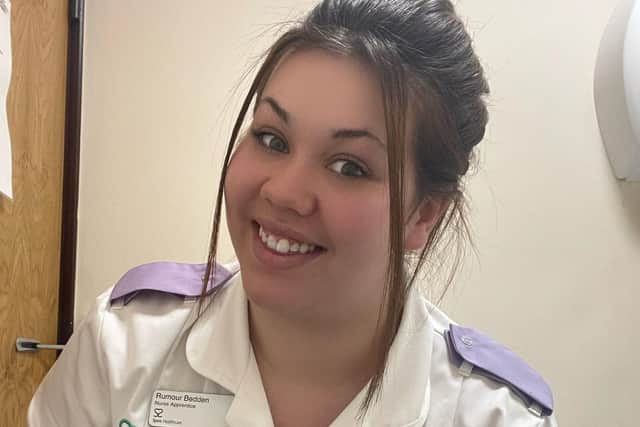 Rumour Bedden, 23, from Havant is one of the apprentices working at Spire Portsmouth as part of the nursing apprenticeship programme.