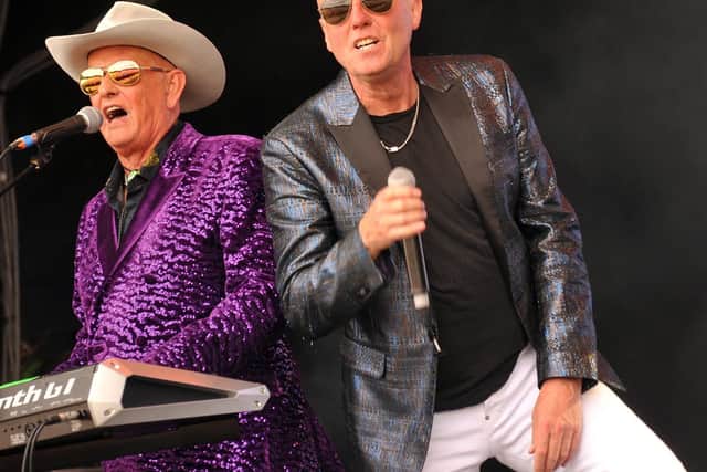 Heaven 17 at Let's Rock retro music festival at Southampton Common on July 9, 2023. Picture by Paul Windsor
