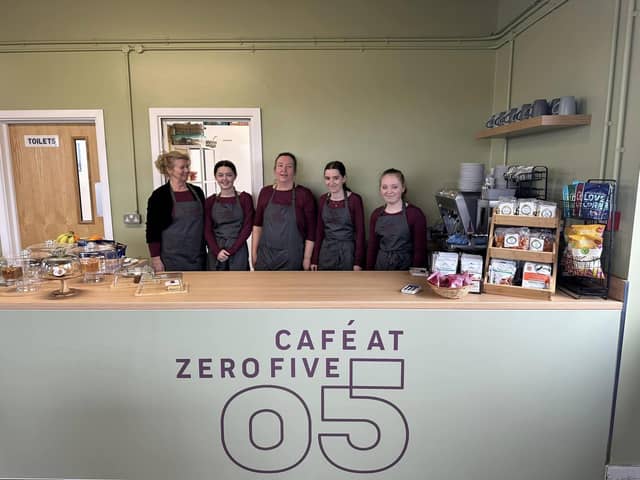 Staff at the relaunched Cafe at Zero Five.