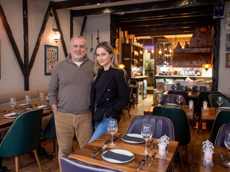 Pictured: Owner Yilmaz Sener and his daughter, Dilan Sener at Agora restaurant, Southsea Picture: Habibur Rahman