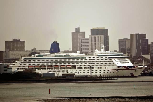P&O Cruises' ship Aurora at Portsmouth International Port on February 4, 2021. Picture: Paul Morgan