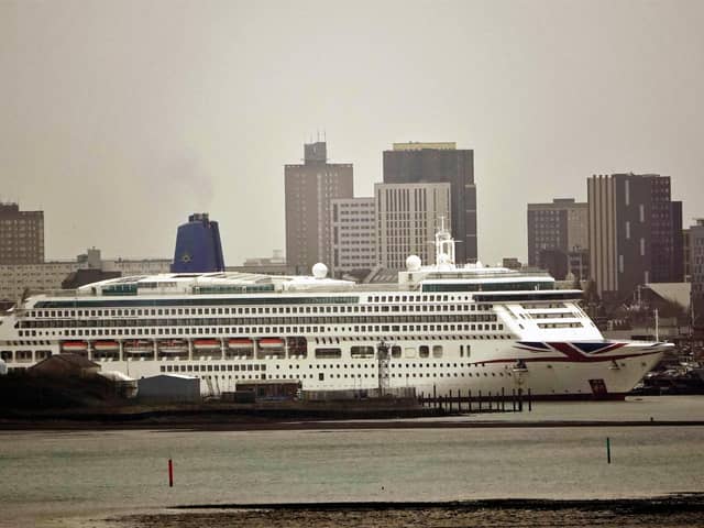 P&O Cruises' ship Aurora at Portsmouth International Port on February 4, 2021. Picture: Paul Morgan