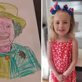 Lucy Purkiss's daughter Pippa coloured in an accurate likeness of the Queen
Picture: Lucy Purkiss