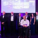 Flashback - Geoff Holt MBE (front) with nominees and representatives for last year's Maritime UK Solent Hero Award (from left) James Blanch, John Thompson, Dean Kimber, Stuart Laidler, Catherine Allen, Leigh Storey, Mark Pascoe, Chris Sturgeon.