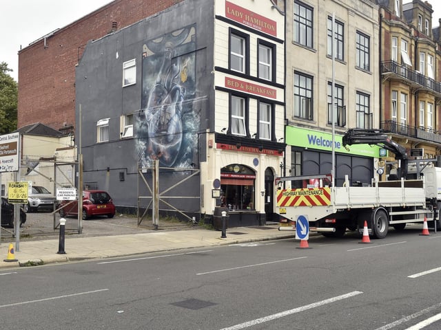 An incident took place on Monday, August 17, 2026, involving a bus at The Hard Interchange in Portsmouth. Pictures show the scene on Tuesday, August 18, 2026.Picture: Sarah Standing (180826-5072)