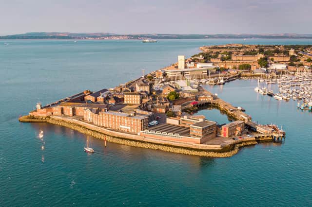Early morning golden hour lighting up Fort Blockhouse. Picture: Brian Bracher Compass Aerial