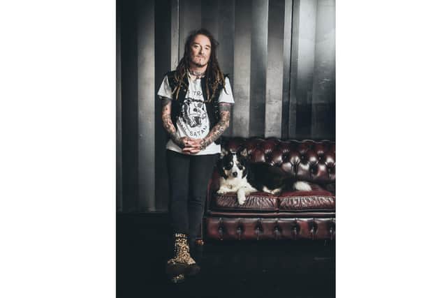 Ginger Wildheart with his beloved companion, Maggie. Picture: Andy Ford