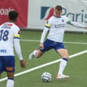 Hawks captain Joe Oastler headed home against Tonbridge Angels. Picture: Dave Haines