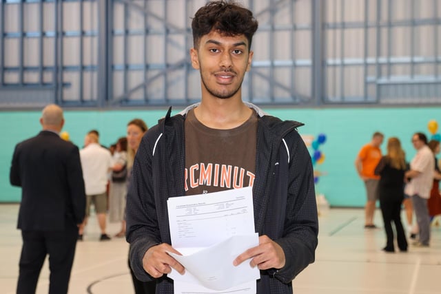Talha Nasir, 18, who studied Biology, Chemistry and Geography at UTC, Hilsea. He is heading off to University of Surrey to study Chemistry
Photos by Alex Shute