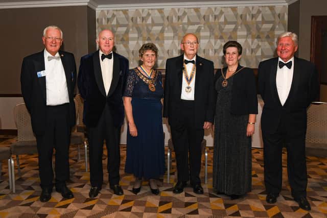 Members of the Rotary Club of Fareham at the Solent Hotel Whiteley together with the VIPs. Photos by Kim Collins.