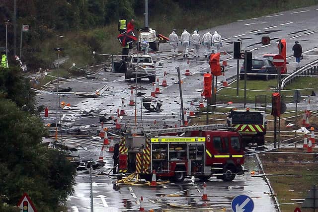 Emergency services on the A27 at Shoreham in West Sussex on September 24, 2015 Picture: Steve Parsons/PA Wire