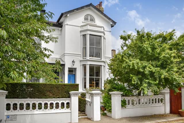 This end-of-terrace townhouse is on the market at a guide price of £665,000. It is listed by Fine and Country.