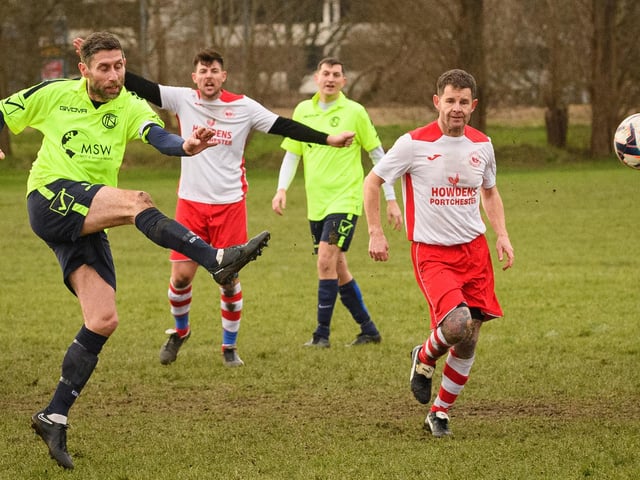 North End Vets green) v Paulsgrove. Picture: Keith Woodland