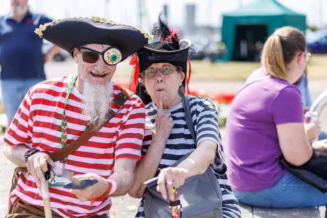 Sue and Bob enjoying their time at the shanty festival. Picture:Marcin Jedrysiak
