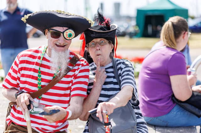 Sue and Bob enjoying their time at the shanty festival. Picture:Marcin Jedrysiak