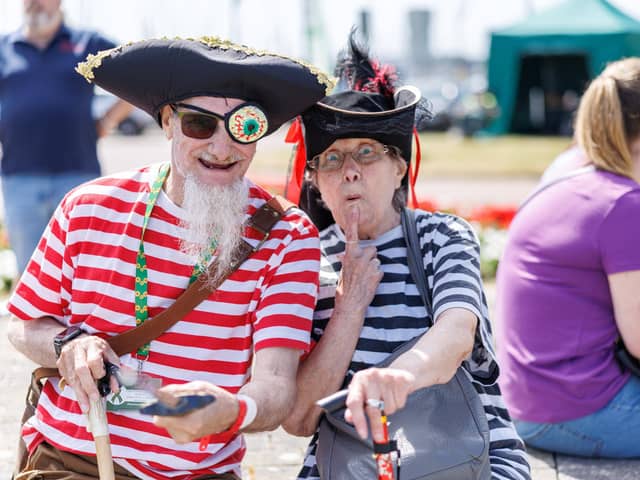Sue and Bob enjoying their time at the shanty festival. Picture:Marcin Jedrysiak