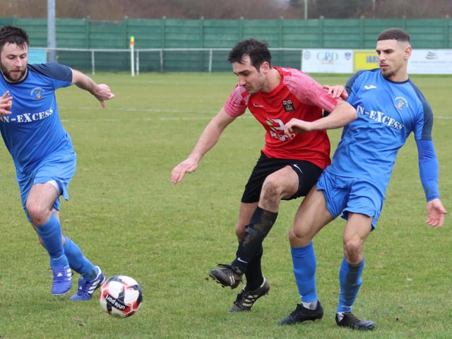 Fareham (red) v Christchurch. Picture by Ken Walker
