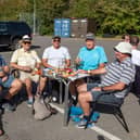 Making the most of the sun at the Wickham Charity Beer Festival.