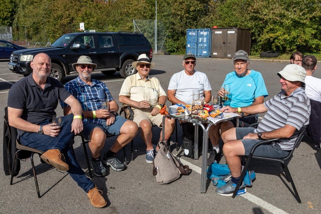 Making the most of the sun at the Wickham Charity Beer Festival.