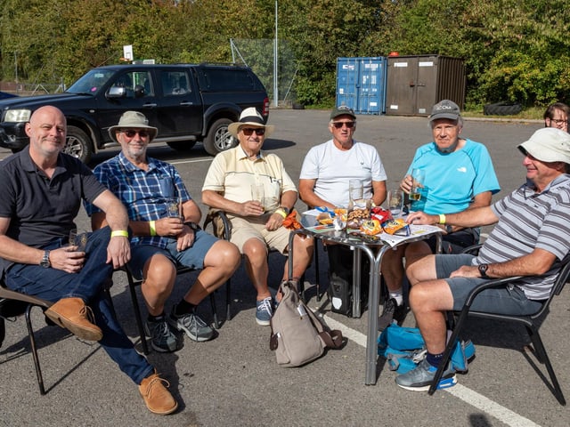 Making the most of the sun at the Wickham Charity Beer Festival.