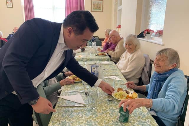 Havant MP Alan Mak with local pensioners