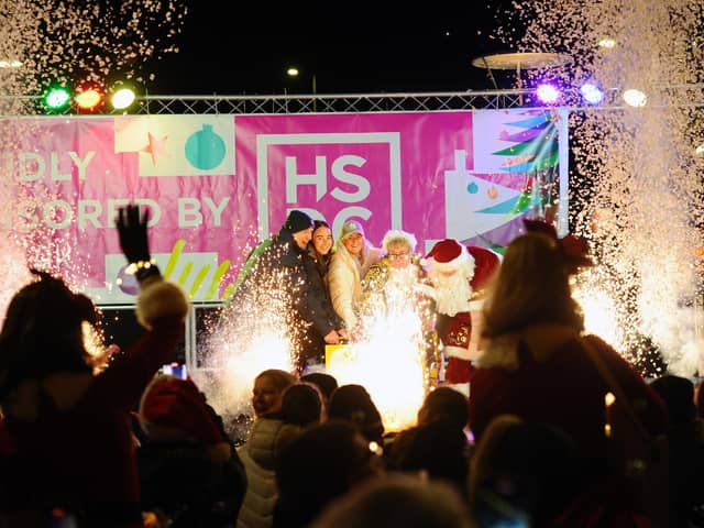 Christmas lights in High Street, Cosham, were switched on during the evening of Friday, November 22, 2024.Picture: Sarah Standing (221124-8997)