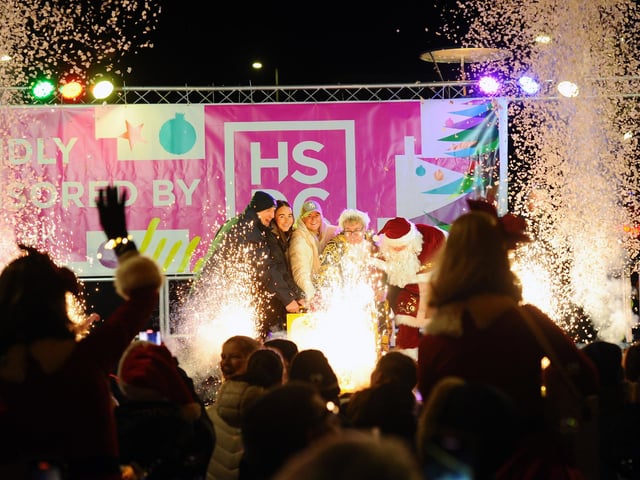 Christmas lights in High Street, Cosham, were switched on during the evening of Friday, November 22, 2024.Picture: Sarah Standing (221124-8997)