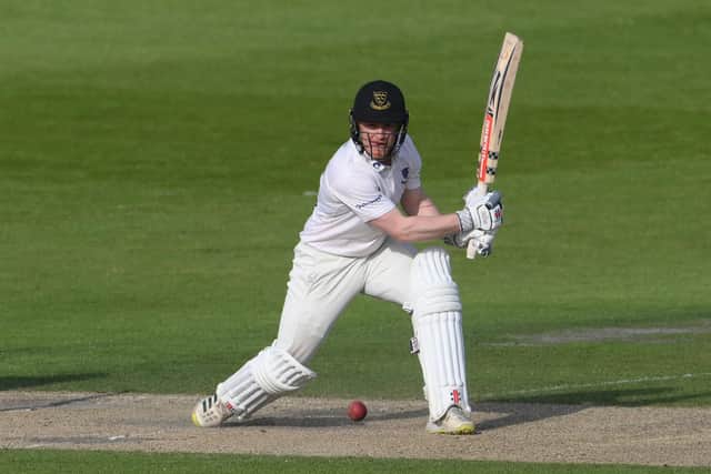 Ben Brown hit a half-century on day two at Scarborough. Photo by Mike Hewitt/Getty Images