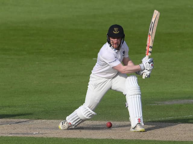 Ben Brown hit a half-century on day two at Scarborough. Photo by Mike Hewitt/Getty Images