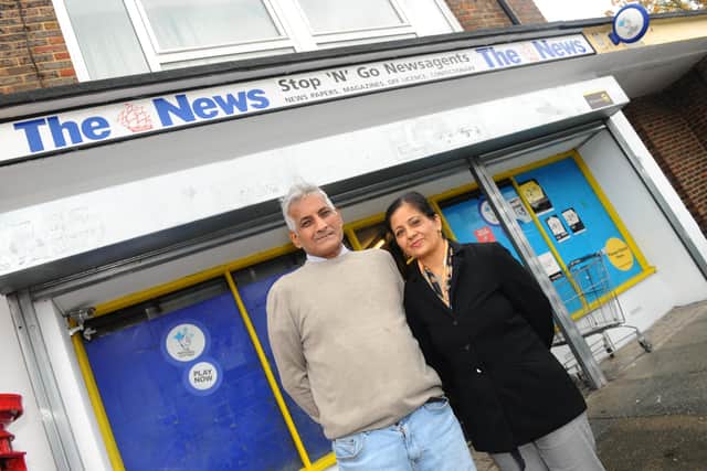 Rakesh and Parveen Basra are standing down as the owners at Stop 'N' Go newsagents in Arundel Street, Portsmouth.Picture: Sarah Standing (291020-7054)