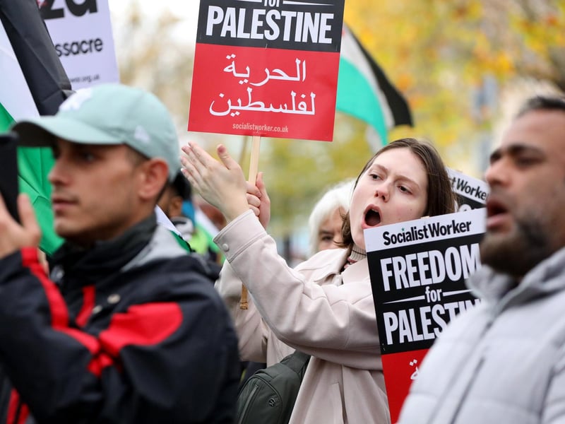 Support for a speaker at the rally in Victoria Park. Picture: Chris Moorhouse (jpns 181123-39)