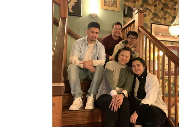 Manuel Vidal, back row, with sons David (24), Troy (13), wife Emily (51) and daughter Clarisse (22). Picture: Supplied