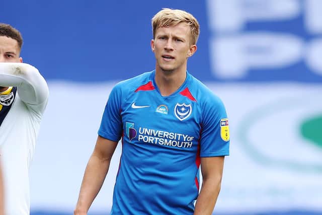 Ross McCrorie in action for Pompey against Oxford in the League One play-offs. Picture: Joe Pepler
