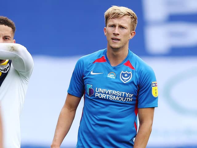 Ross McCrorie in action for Pompey against Oxford in the League One play-offs. Picture: Joe Pepler