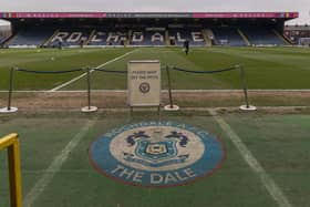 A general view of Rochdale's Spotland ground. Picture: Daniel Chesterton/phcimages.com