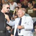 Posh chairman Darragh MacAnthony (left) with director of football Barry Fry. Photo: David Lowndes.