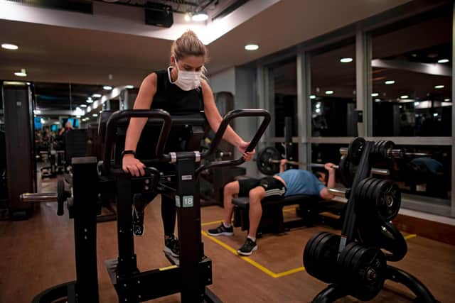 Gyms have been given green light to reopen in England. Picture: MAURO PIMENTEL/AFP via Getty Images