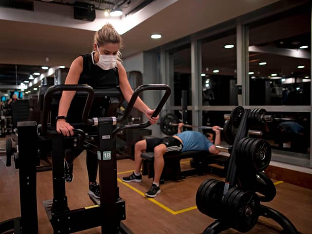 Gyms have been given green light to reopen in England. Picture: MAURO PIMENTEL/AFP via Getty Images