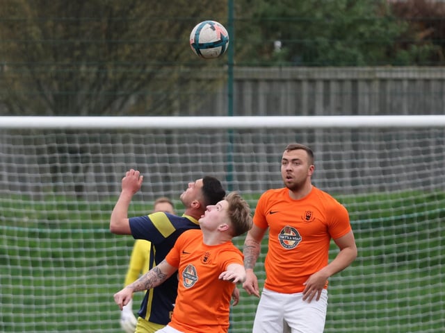 Pelham Arms (blue/yellow) v Fort Cumberland. Picture by Kevin Shipp
