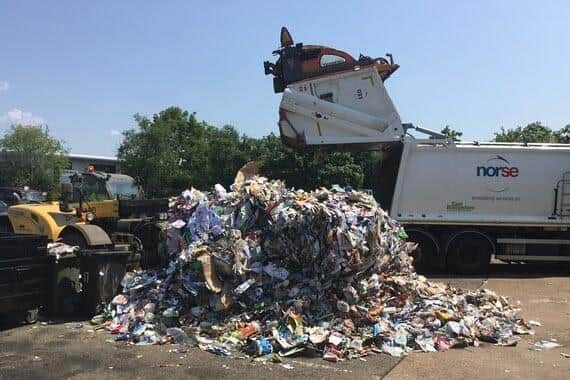 A disposable barbecue caused a fire in a council recycling lorry on Friday Picture: East Hampshire District Council