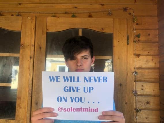 Harrison Rhys, 14, has written and recorded a song to raise money for the mental health charirty, Solent Mind.