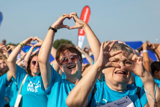 Mass love at Canoe Lake prior to the memory walk. Picture: Mike Cooter