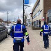 Covid marshals in West Street, Fareham