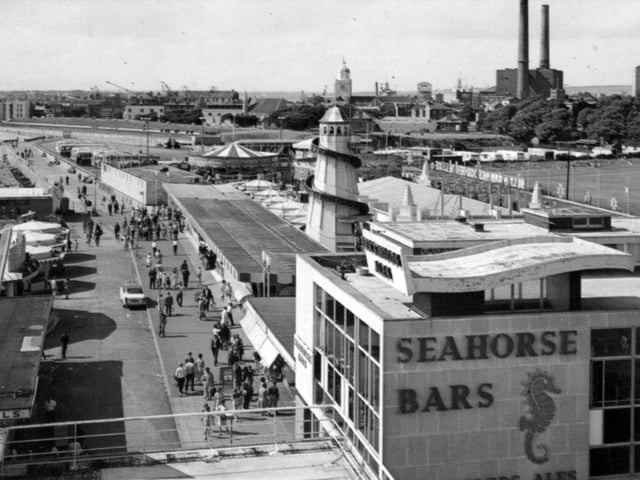 Clarence Pier fair in the 1960's. The Seahorse Bars.