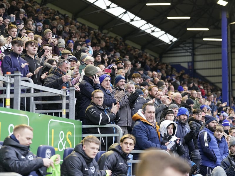 18,280 Pompey fans were inside Fratton Park for the visit of Leyton Orient.